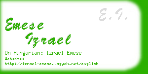 emese izrael business card